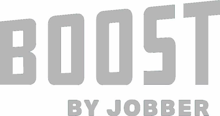Outdoor Splendor - Gray text reading "BOOST" in large, bold letters, with smaller text below reading "BY JOBBER" on a white background.